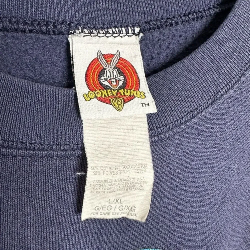 Vintage 1997 Looney Tunes‎ Tweety and Sylvester Winter Snow Sweater size L/XL